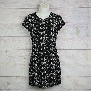 Floral Black and White Dress Sz Small